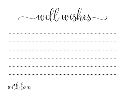 Black Script Wishing Well Cards