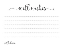 Black Script Well Wishes Cards