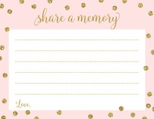 Gold Glitter Graphic Dots Pink Share A Memory Cards