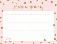 Gold Glitter Graphic Dots Pink Share A Memory Cards