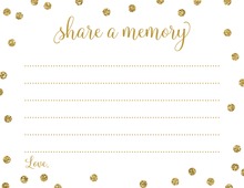 Gold Glitter Graphic Dots Share A Memory Cards