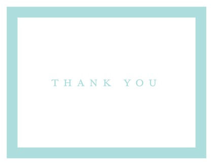Simple Hot Pink Border Thank You Cards
