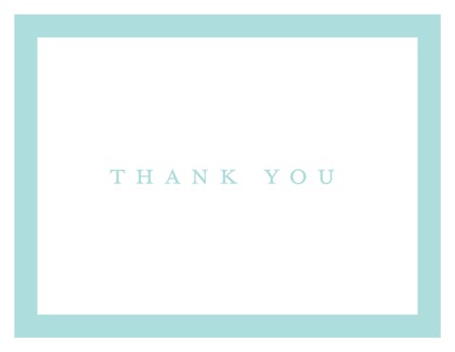 Simply Modern Pink Border Thank You Cards