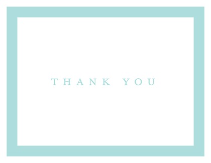 Simple Coral Border Thank You Cards