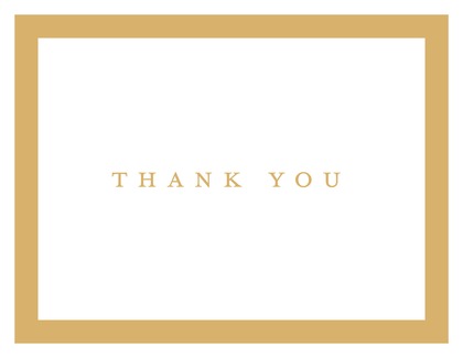 Simple Coral Border Thank You Cards