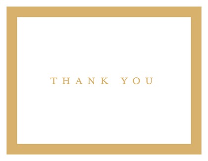 Simple Green Border Thank You Cards