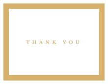 Simple Gold Border Thank You Cards
