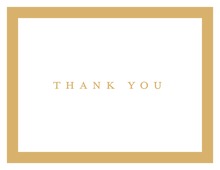 Simple Gold Border Thank You Cards