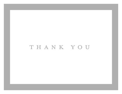 Simple Green Border Thank You Cards
