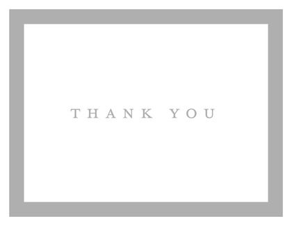 Simply Modern Blue Border Thank You Cards