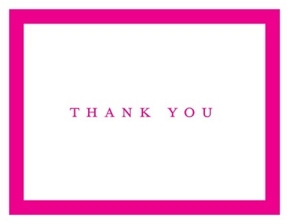 Simple Red Border Thank You Cards
