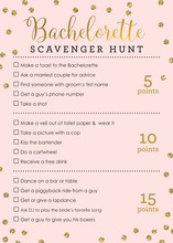 Pink Faux Gold Glitter Dots Scavenger Hunt