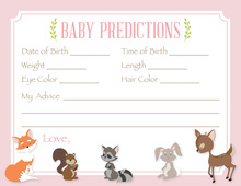 Lavender Chevron Elephant Baby Prediction Cards