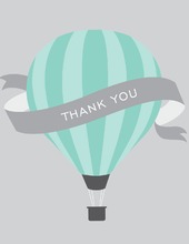 Aqua Hot Air Balloon Thank You Cards