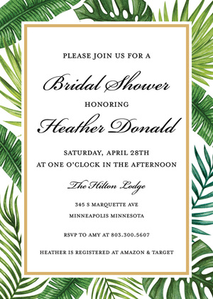 Watercolor Tropics Fill-in Invitations