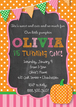 Cute Owl with Dots and Stripes Birthday Invitations