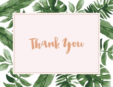 Watercolor Tropics Mahalo Thank You Cards