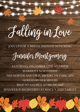 Fall Leaves Party Lights Invitations