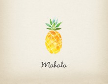 Watercolor Pineapple Thank You Note Card