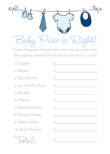Baby Boy Clothes Line Baby Shower Price Game