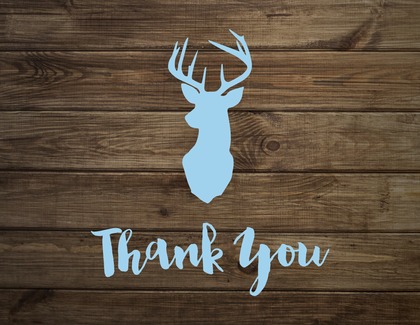 Deer Friends Rustic Thank You Note