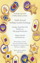 Hanukkah Cookies Coins Invitation