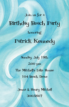 Classy Beach Shells Corner Invitations