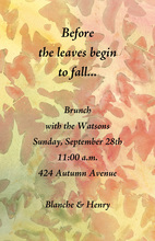 Beautiful Fall Leaves Invitations