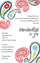 Exquisite Melon Paisley Invitations