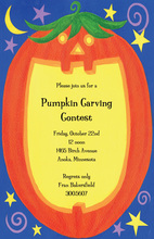 Pumpkin Jack-O'-Lantern Halloween Invitations