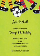 Football Boy Kids Sport Invitations