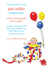 Pop-Up First Birthday Invitations