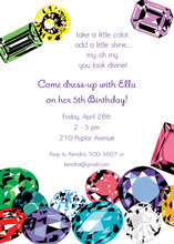 Dazzling Colorful Sparkling Jewels Invitation