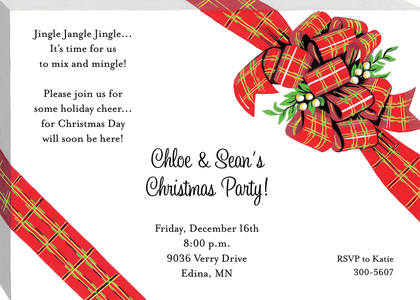 Navy Package Holiday Invites