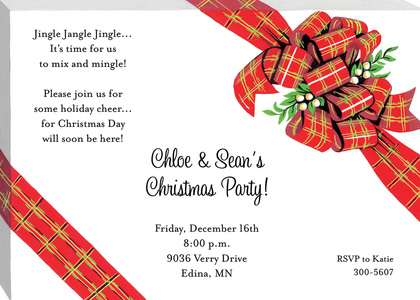 Gifts Holiday Maroon Invitations