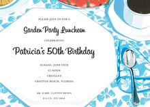 Beach Placesetting Seashells Invitation