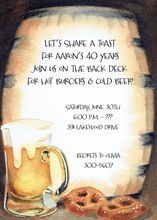 Blue Banner Beer Party Invitations