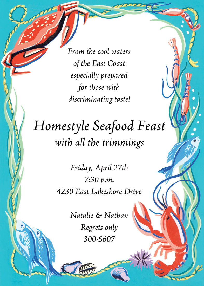 Seafood Festive Invitations