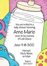 Baby Bottle Invitation