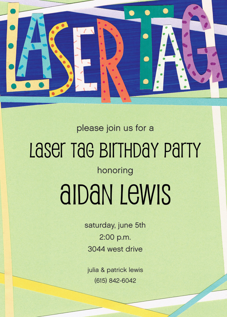 Laser Tag Invitation