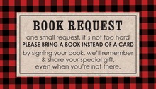 Lumberjack Red Plaid Border Bring A Book Card