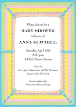 Colorful Baby Crib Invitation