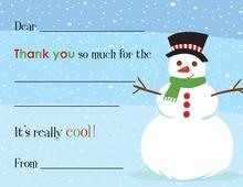 Jolly Snowman Fill-in Thank Yous