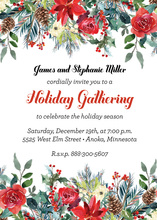 Poinsettia Peace and Joy Photo Cards