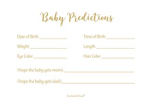 Gold Glitter Graphic Mint Dots Baby Predictions