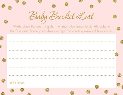 Pink Gold Glitter Graphic Dots Fill-in Thank You Cards
