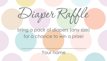 Mint Polka Dots Raffle Cards