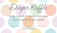 Pastel Multicolored Polka Dots Raffle Cards