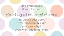 Pastel Multicolored Polka Dots Bring A Book Card