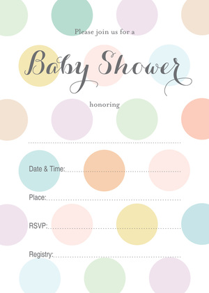 Pastel Multicolored Polka Dots Raffle Cards